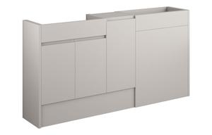 Clarence 1536mm Standard Basin  WC & 1 Door Unit Pack - Matt Dove Grey (Grey Cab)